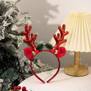 2-delige Rendiergewei Haarband – Glitter Rood & Goud