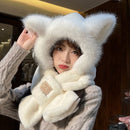 Winterse 3-in-1 Pluche Set - Muts, Sjaal & Handschoenen met