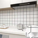 Keuken anti-olie sticker eenvoudig wit raster 60CM*5M