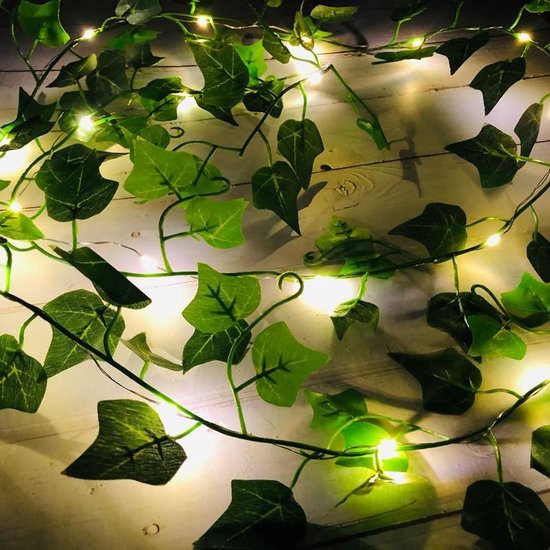 Xtraworks -Tweekleurig Esdoornblad Lichtslinger-werkt op batterij- 2 meter 20lichtjes