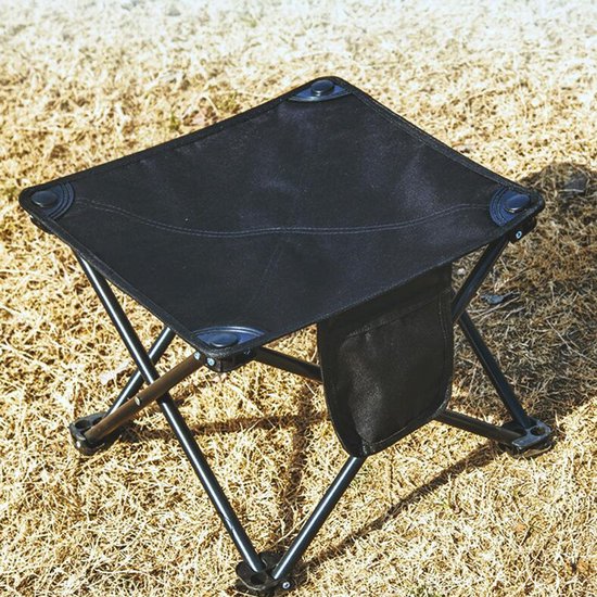 Mazar Opvouwbare Kampeerstoel – Extra Grote Vouwstoel voor Camping & Picknick – Zwart – Inclusief Opbergtas – 33x33x33cm – Waterafstotend & Lichtgewicht