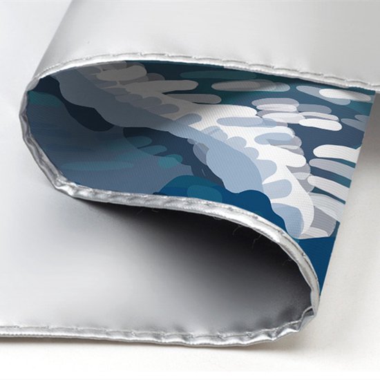 Opvouwbaar paraplu - Zonbescherming Anti-Uv UPF50 + -Windproof- Stevig paraplu - Automatisch -Van Gogh Ster zee print -zilver