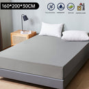 Matrashoes - Ademend & Antibacterieel - Waterdicht - Bescherm uw matras tegen vloeistoffen & allergieën - 160x200x30 cm - Grijs