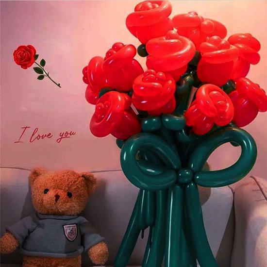 Unikorf 82-Delige Rozenballonboeketten - Valentijn & Moederd