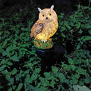 Betoverende Bruine Uilenlamp op Zonne-energie voor uw Buitenruimte-buiten lamp - fakkel-Duurzaam en Decoratief 13,5*7*43cm
