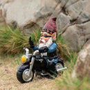 Tuinkabouter motorfiets dwerg - waterdicht tuindecoratie - grappige motorcadeaus - balkondecoratie
