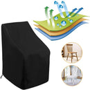 TDR - Waterdichte Stoelhoes - Tuinstoel hoes - Voor buiten  in de tuin, balkon of terras -  Regen- En Sneeuwbeschermingshoes - 64 x 64 x 120/70 CM - Zwart