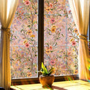 Verduisterende Raamfolie Bloemen – 40x100 cm – Privacy Glasfolie – Statisch Zelfklevend – Decoratief & Herbruikbaar