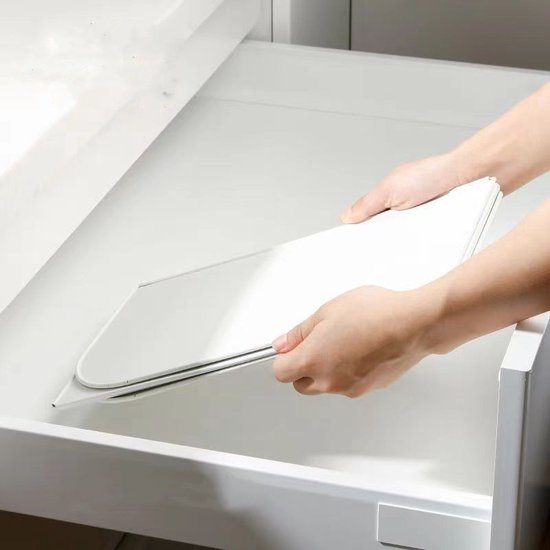 Opvouwbare Keuken Spatbescherming - Hittebestendig Melkwit