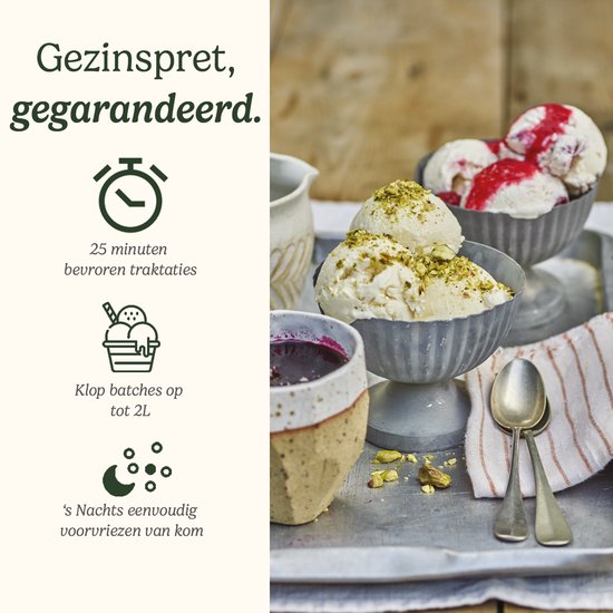 Cuisinart - Deluxe IJsmachine - Sorbet- en frozen yoghurtmaker - IJsmaker - Zilver - 2L