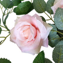 2 Stuks Klimop Slinger met grote rozen kunstbloem -2 meter lang-decoratieve slinger-Bloemenkrans- roze