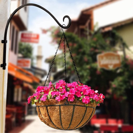 Wandbloempothaak Plantenstandaard 33x16x5cm zwart