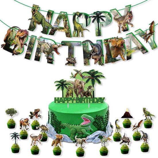 42-delig Dinosaurus Verjaardagset - Feestdecoratie