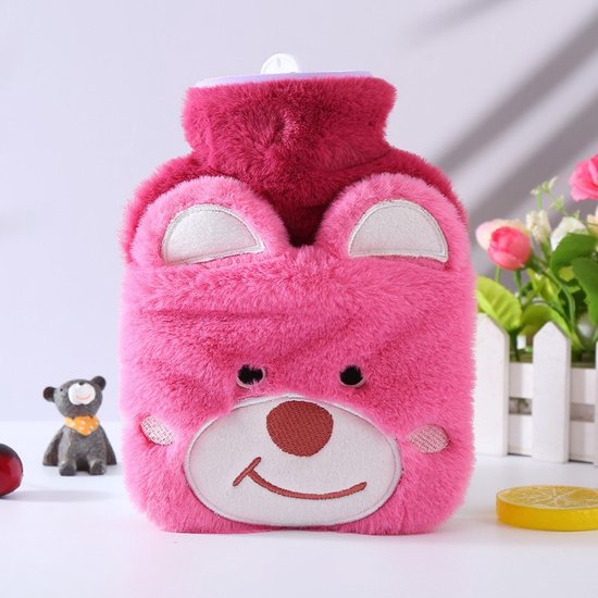 Cartoon Warmwaterkruik met Pluche Hoes - 500 ml - Schattig en Compact