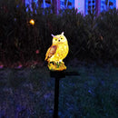 Bruine Uilenlamp op Zonne-energie voor Buiten 13,5*7*43cm