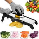 Multifunctionele groentesnijder, roestvrijstalen rasp, groentesnijder + handschoenen + borstel