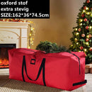Duurzame Opbergzak - Perfect voor Kerstboom, Kleding en Dekens - Extra Stevig en Waterbestendig - Met Handgrepen voor Gemakkelijk Dragen - 162 x 36 x 74,5 cm - Stijlvol Rood