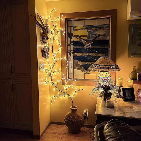 Prachtige LED Takkenrank Wandlamp -2meter lang 144 LED-lampen - Geschikt voor Binnen en Buiten - 8 – afbeelding 8