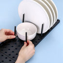 Set van 2 uitschuifbare afwasrekken - zwart