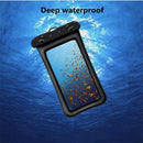 2 stuks -Drijvende opblaasbare mobiele telefoon waterdichte tas- Onderwater hoesje telefoon- zwart