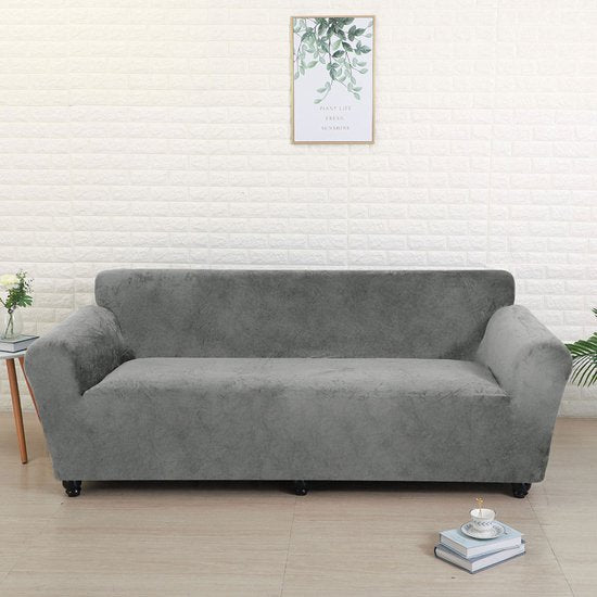 Stretch Bankhoes 3-zits (190-230 cm) – Vlekbestendig grijs