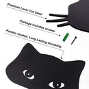 Katten decoraties set - Tuinbeelden dieren - Buiten versieren - Stevig staal - Set van 2 - Zwart – afbeelding 17
