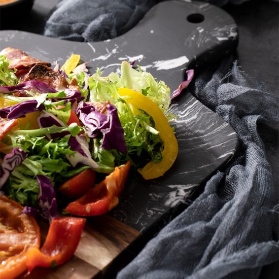 Luxe Marmeren Snij- & Serveerplank 33x21.6cm - Zwart