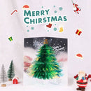 2 STUKS Betoverende 3D-Kerstboom Pop-up Kaart - Stuur een Magische Kerstgroet-groen