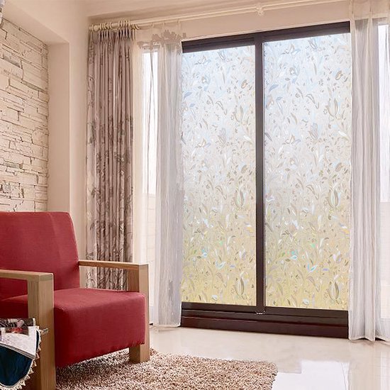 Statische lijmvrije glasfolie -Anti inkijk-Zelfklevend- UV-b