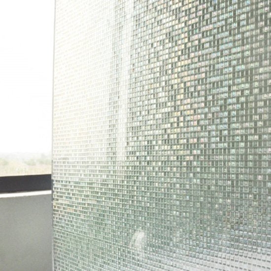 Statische lijmvrije glasfolie 3D schaal-Anti inkijk-Zelfklevend-Zonwerend- Schub - 90x200CM