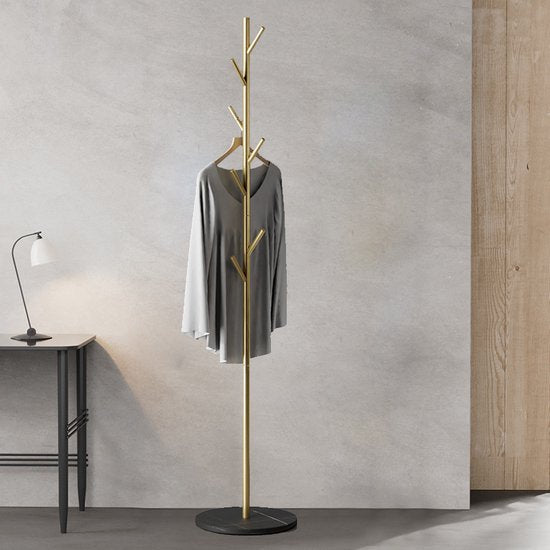 Vrijstaande Boomtak Kapstok met Geüpgrade Leistenen Voet - S