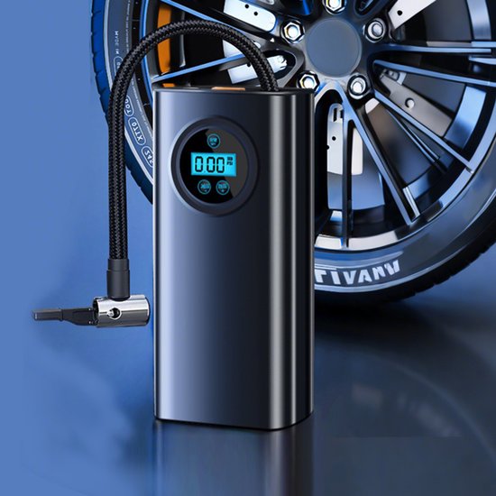 Draadloze elektrische autoluchtpomp voor in de auto, grensoverschrijdende verpakking/opladen [digitaal display] Alles-in-één oplader