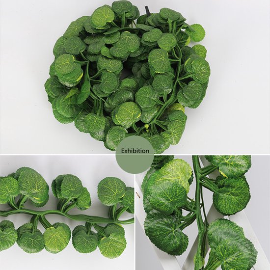 24 stuks* 2m x Klimop Slinger - Backdrop Decoratie Plant voor Huis en Tuin-Kunst Hangplant- Begonia-Klimop Kunstplanten voor Binnen en Buiten