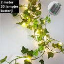 Xtraworks -Tweekleurig Esdoornblad Lichtslinger-werkt op batterij- 2 meter 20lichtjes