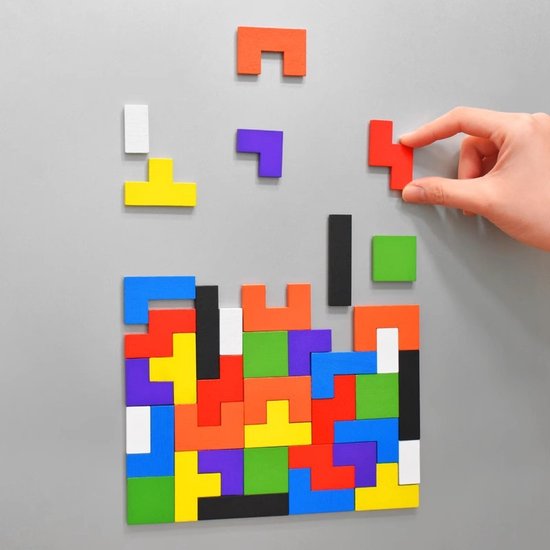 Tetris Koelkastmagneten – 40-delig Kleurrijke Puzzel