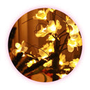 Kunstmatige Kapok Flowers Lamp Decoratie - LED Lamp - Werkt op Batterijen - Warm Wit Licht - Perfect voor Woonkamer en Slaapkamer - Feestelijke Decoratie