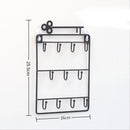 Stijlvolle Metalen Sleutelrek met 11 Haken-Wandorganizer-Ruimtebesparend - Duurzaam 25.5x16cm zwart