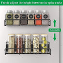 Magnetisch Plankje met Haak – Set van 2 – Zwart – Sterke Koelkast Organizer – Multifunctioneel en Verstelbaar – Keuken Opbergplank