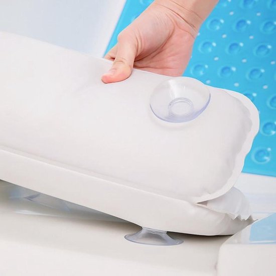 Luxe Bad kussen Met 7 Anti-Slip Zuignappen-Orthopedisch Hoofd, Nek & Schouders Steun-Heerlijk Voor In Bad en Jacuzzi-Waterdicht -wit