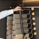 Ruimtebesparende Kledinghanger - Kledinghangers - Kapstok - Broekhanger - Antislip - Zwart - 6 Haken