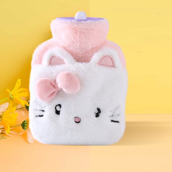 Cartoon Warmwaterkruik 500 ml met Pluche Hoes - Compact