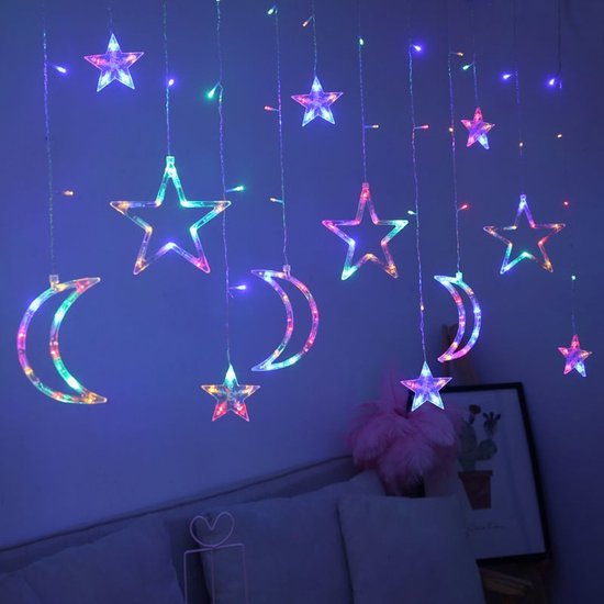 Sterrenhemel - Lichtketting met maan en sterren versiering -