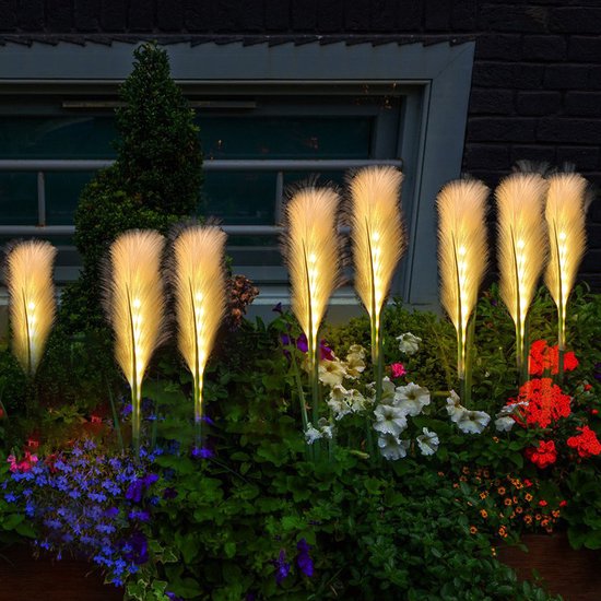 LED Zonne-energie Rieten Lamp - Decoratief Warm Licht