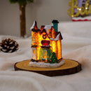 6 stuks Verlichte Kersthuisjes – Sfeervolle Miniaturen met LED-Verlichting-Warme Sfeerdecoratie voor de Feestdagen
