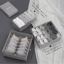 Set van 3 opbergdozen voor ondergoed en sokken - Grijs