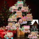 24-delige Set Houten Kersthangers – Snoeptrein Decoraties voor Kerstboom-Unieke Hangdecoratie voor Kerstboom en Cadeaus