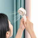 Draagbare Handventilator met grote capaciteit en Krachtige Windkracht-USB Oplaadbaar- Perfect voor Onderweg - 3 Snelheidsniveaus -wit-75 x40 x 140 mm