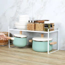 Multifunctioneel Kast Organizers-Keukenrek- Kruidenrek en pannenrek-keuekenkast-50.5x 21x 24CM wit