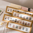 TDR-Fotolijst -Collagelijst voor 10 mini foto's - Fotomaat 3,5 x 5,4 cm -Houten frame - Lichtbruin