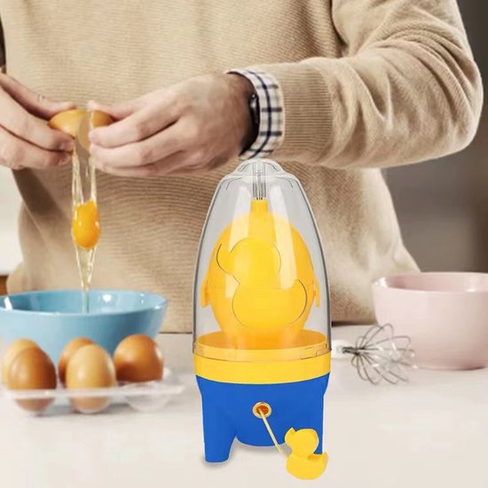 Handmatige multifunctionele eierklopper- eiwit en eigeel mixen-blauw